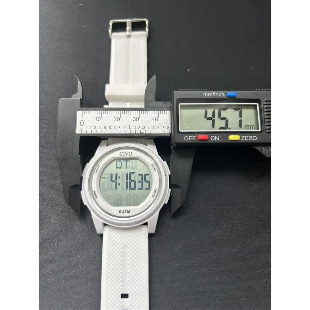 Civo All White Digital Watch
